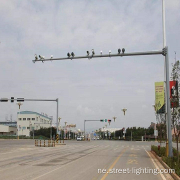 Turvananized ट्राफिक सर्त संकेत गरीएको प्रकाश पोल शीर्ष गुणको साथ
